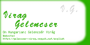 virag gelencser business card