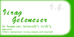 virag gelencser business card